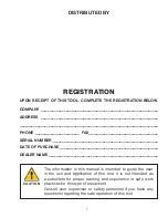 Preview for 3 page of Reliable Equipment REL-58MC Operator'S Manual