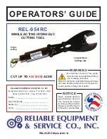 Preview for 1 page of Reliable Equipment REL-954RC Operator'S Manual