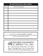 Preview for 22 page of Reliable Equipment REL-LP Series Operator'S Manual