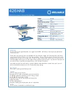 Reliable 426HAB Specifications preview