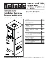 Reliable DDX PrePaK D Instructions For Installation, Operation Care And Maintenance preview