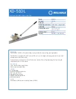 Reliable End Cutter With 96" Track & Lifter Set XD-510L Specifications preview