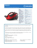 Preview for 1 page of Reliable Enviromate T630 Specification