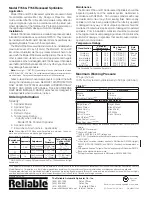 Preview for 4 page of Reliable F156 Series Manual