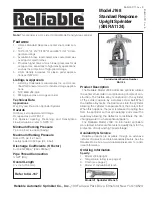 Предварительный просмотр 1 страницы Reliable J168 Manual