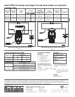 Preview for 2 page of Reliable KFR56 Quick Start Manual