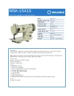 Preview for 1 page of Reliable MSK-1541S Specifications