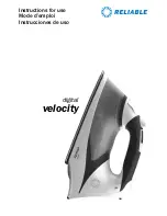 Preview for 1 page of Reliable Velocity V95 Instructions For Use Manual