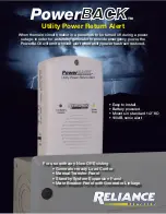 Preview for 1 page of Reliance Controls PowerBACK Quick Start Manual