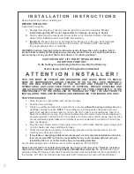 Preview for 6 page of Reliance R6632CRA Owner'S Manual & Installation Manual