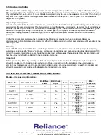 Preview for 3 page of Reliance SG777 Installation Operation & Maintenance