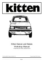 Предварительный просмотр 1 страницы Reliant Kitten Estate Workshop Manual