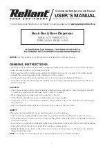 Preview for 1 page of Reliant RXBB-2472 User Manual