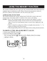 Preview for 21 page of ReliOn 7400REL Instruction Manual