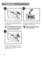 Preview for 14 page of Reload RSI305755G Installation And Owner'S Manual