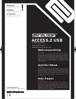 Preview for 1 page of Reloop ACCESS.2 USB Operation Manual