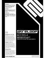 Предварительный просмотр 1 страницы Reloop ACCESS.4 Operation Manual