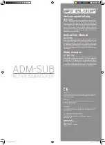 Preview for 1 page of Reloop ADM-SUB Instruction Manual