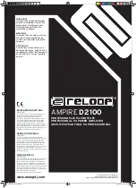 Reloop AMPIRE D2100 Operation Manual preview