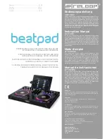 Preview for 1 page of Reloop Beatpad Instruction Manual