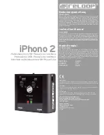 Предварительный просмотр 1 страницы Reloop iPhono 2 Instruction Manual