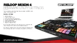 Reloop MIXON 4 Firmware Utility Settings предпросмотр