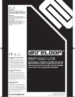 Reloop RMP-1660 b Operation Manual preview