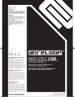 Reloop RMP-2760 b Operation Manual предпросмотр