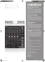 Preview for 1 page of Reloop RMX90DVS Instruction Manual