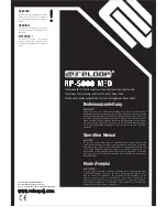 Preview for 1 page of Reloop rp-5000 m3d Operation Manual