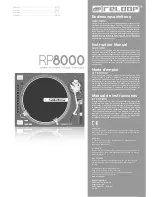 Предварительный просмотр 1 страницы Reloop RP8000 Instruction Manual