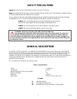 Preview for 3 page of Remcor TJ150R-BC Operator'S Manual