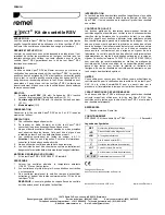 Preview for 3 page of remel Xpect RSV Control Kit General Information