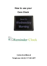 Reminder Clock Care Clock Instruction Manual preview