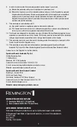 Предварительный просмотр 8 страницы Remington Professional NE3550AU Use & Care Manual