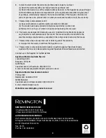 Preview for 8 page of Remington Professional S2881SAU Use & Care Manual