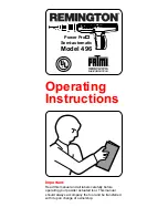 Preview for 1 page of Remington 496 Operating Instructions Manual