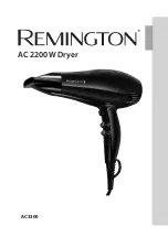 Предварительный просмотр 1 страницы Remington AC 2200W Instructions Manual