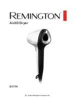 Remington Air3D D7779 User Manual preview