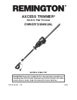 Remington Axcess trimmer RM3017HP Owner'S Manual preview