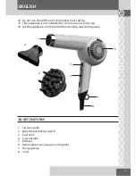 Preview for 3 page of Remington Bombshell Blue Retro Dryer D4110OB User Manual