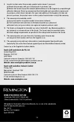 Предварительный просмотр 10 страницы Remington CB7A138AU Use & Care Manual