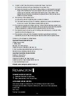 Preview for 10 page of Remington CI5338AU Use & Care Manual