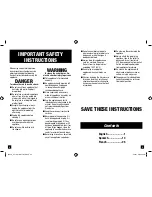 Preview for 2 page of Remington Code XT-100 Use And Care Manual