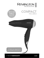 Remington COMPACT PRO 2000 Use & Care Manual preview