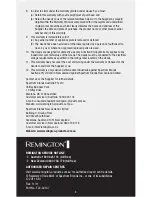 Preview for 8 page of Remington D8410AU User Manual