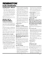 Предварительный просмотр 14 страницы Remington EL-3 Owner'S Manual