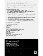 Preview for 10 page of Remington EURO 8000 Use & Care Manual