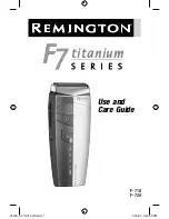 Preview for 1 page of Remington F-710 Use And Care Manual