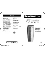 Preview for 7 page of Remington F-710 Use And Care Manual